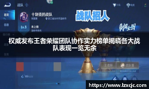 权威发布王者荣耀团队协作实力榜单揭晓各大战队表现一览无余